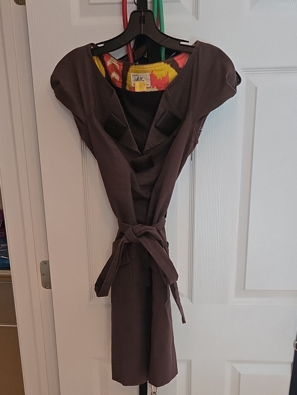 Milly NEW york Chocolate Brown Midi Wrap Dress